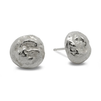 Nugget Silver Stud Earrings Earring Pruden and Smith   