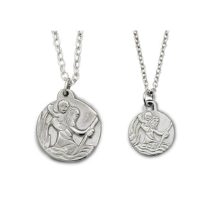 Silver or Gold St Christopher Pendant Pruden and Smith 30mm Pendant Silver