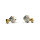 Nugget Silver and Gold Stud Earrings Earring Pruden and Smith   