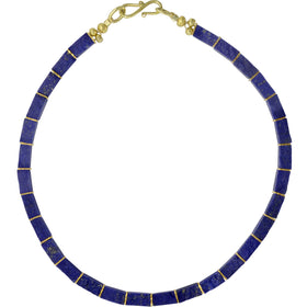 Slim Lapis Lazuli Collar Necklace Pruden and Smith   