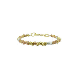 Nugget Three Colour Gold Bracelet Bracelet Pruden and Smith   