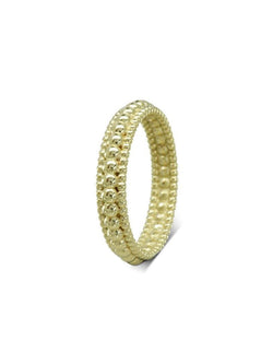 Beaded Three Row Yellow Gold Ring Ring Pruden and Smith   