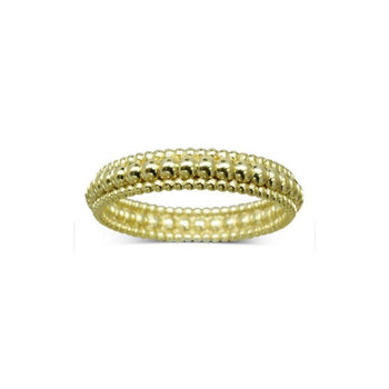 Beaded Three Row Yellow Gold Ring Ring Pruden and Smith 18ct Yellow Gold  