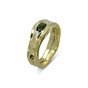 Trap Diamond and Tourmaline Dress Ring Ring Pruden and Smith   