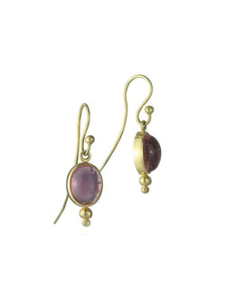 Tourmaline 9ct Gold Drop Earrings Earring Pruden and Smith   