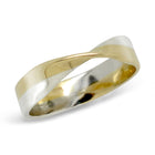 Twist Wedding Band Two Colour Gold Ring Pruden and Smith   