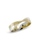 Twist Wedding Band Two Colour Gold Ring Pruden and Smith   