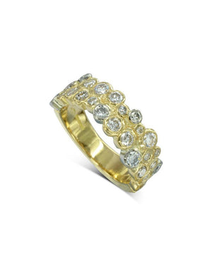 Water Bubbles Two Tone Diamond Eternity Ring Ring Pruden and Smith   