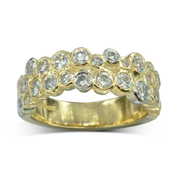 Water Bubbles Two Tone Diamond Eternity Ring Ring Pruden and Smith   