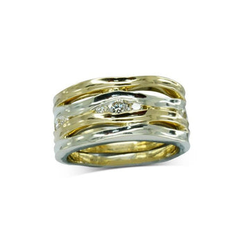 Trap Double Two Colour Gold Eternity Ring Ring Pruden and Smith   