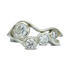 Organic Two Strand Diamond Bubbles Dress Ring Ring Pruden and Smith   