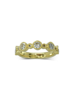 Vintage Gold Alternating Diamond Eternity Ring Ring Pruden and Smith   