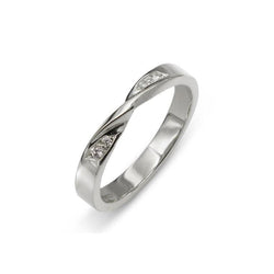 Wedding Ring with Twist Ring Pruden and Smith Platinum  