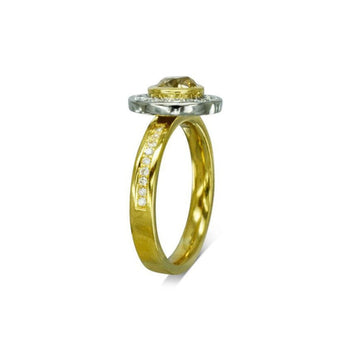 Yellow Diamond Cluster Ring Ring Pruden and Smith   