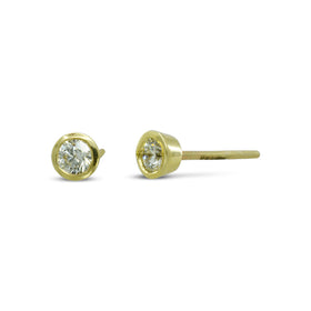 Round Diamond Earstuds Earring Pruden and Smith   