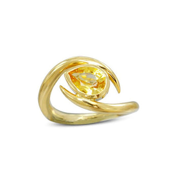Yellow Sapphire Diamond Spiky Stacking Rings Ring Pruden and Smith   
