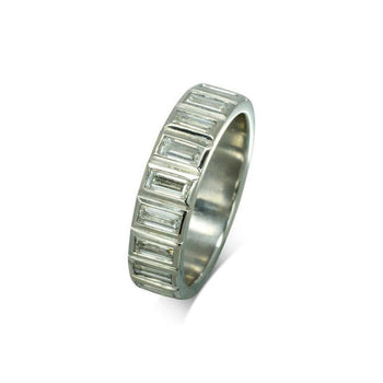 Baguette Diamond Platinum Eternity Ring Ring Pruden and Smith Platinum  