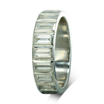 Baguette Diamond Platinum Eternity Ring Ring Pruden and Smith   