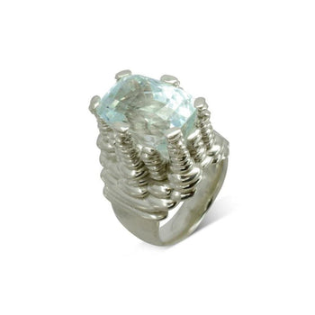 Bespoke Cairn Aquamarine Dress Ring Ring Pruden and Smith   