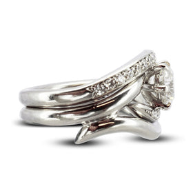 Organic Form Engagement Wedding Ring Set Ring Pruden and Smith   