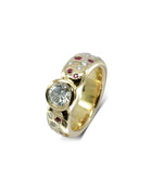 Ruby and Diamond Scatter Solitaire Ring Ring Pruden and Smith   