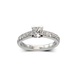 Diamond Shoulder Engagement Ring Ring Pruden and Smith   
