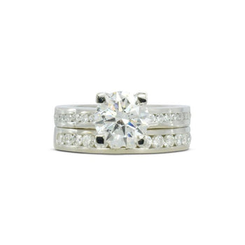 Channel Set Diamond Engagement and Wedding Ring Ring Pruden and Smith   