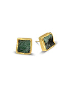 Rough Emerald Stud Earrings Earring Pruden and Smith 8mm  