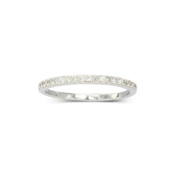 Pavé Set Diamond Eternity Ring (Slim) Ring Pruden and Smith Platinum  