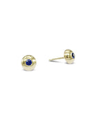 Pebble Yellow Gold Sapphire Stud Earrings Earring Pruden and Smith Default Title  