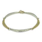Silver and Gold Hammered Crescent Bracelet by Pruden and Smith | gold-and-silver-crescent-bracelet.jpg