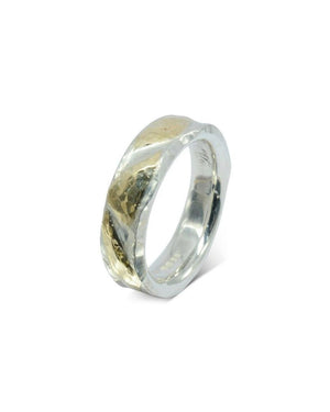 Side Hammered Two Colour Pieces Ring Ring Pruden and Smith   