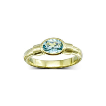 Aquamarine Shoulder Ring Ring Pruden and Smith   
