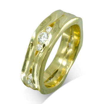 Trap Yellow Gold Diamond Eternity Ring (6mm) Ring Pruden and Smith   