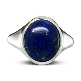 Blue Lapis Lazuli Signet Ring Ring Pruden and Smith   