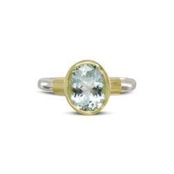 Aquamarine Solitaire Ring Ring Pruden and Smith   