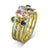 Multi Coloured Oval Sapphire Stacking Ring Ring Pruden and Smith   