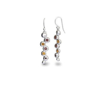 Stone Set Silver Nugget Earrings Earring Pruden and Smith   