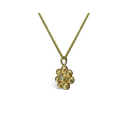 Nugget Flower 9ct Gold and Diamond Pendant Pendant Pruden and Smith 9ct Yellow Gold  