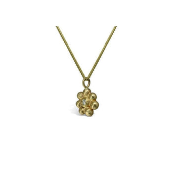 Nugget Flower 9ct Gold and Diamond Pendant Pendant Pruden and Smith 9ct Yellow Gold  
