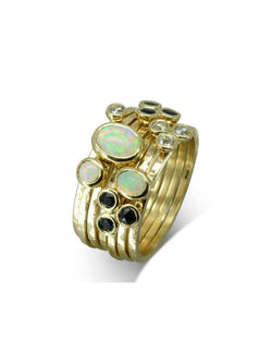 Opal 9ct Gold Stacking Ring Ring Pruden and Smith   