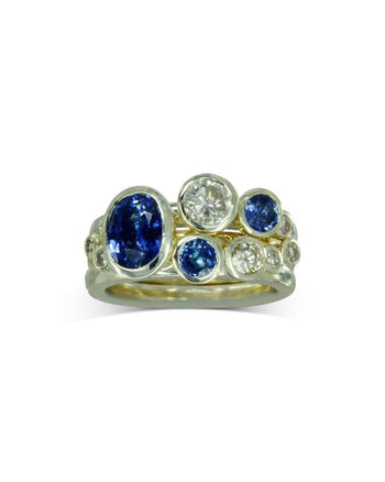 Sapphire and Diamond Stacking Rings Ring Pruden and Smith   