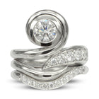 Organic Engagement Ring Platinum and Diamond Ring Pruden and Smith   