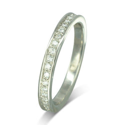 Pavé Diamond Eternity Ring (Narrow) Ring Pruden and Smith Platinum  