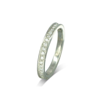 Pavé Diamond Eternity Ring (Narrow) Ring Pruden and Smith Platinum  