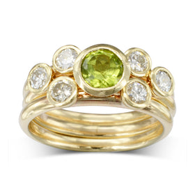 9ct Yellow Gold Peridot Stacking Ring Ring Pruden and Smith   