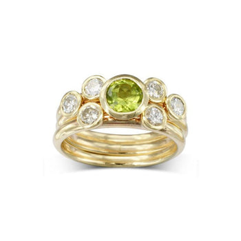 Peridot 9ct Yellow Gold Stacking Ring Ring Pruden and Smith   