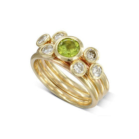 Peridot 9ct Yellow Gold Stacking Ring Ring Pruden and Smith Default Title  