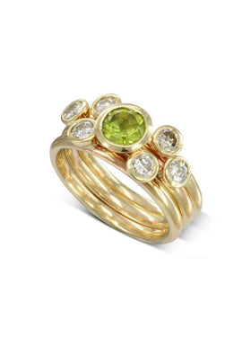 Peridot 9ct Yellow Gold Stacking Ring Ring Pruden and Smith Default Title  