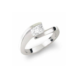 Flat Twist Korloff Cut Diamond Engagement Ring Ring Pruden and Smith 0.5ct  
